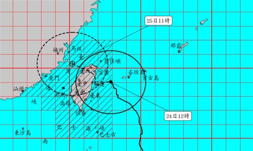 颱風凱米轉強颱可能滯留路徑往南偏 宜蘭花蓮防強風豪雨 2024/7/24 12:18（7/24 12:32 更新） 中央氣象署表示，颱風凱米已增強為強烈颱風。根據氣象署24日中午12時15分颱風警報，凱米暴風圈已經涵蓋大部分台灣陸地。(圖 / 摘自中央氣象署網頁)